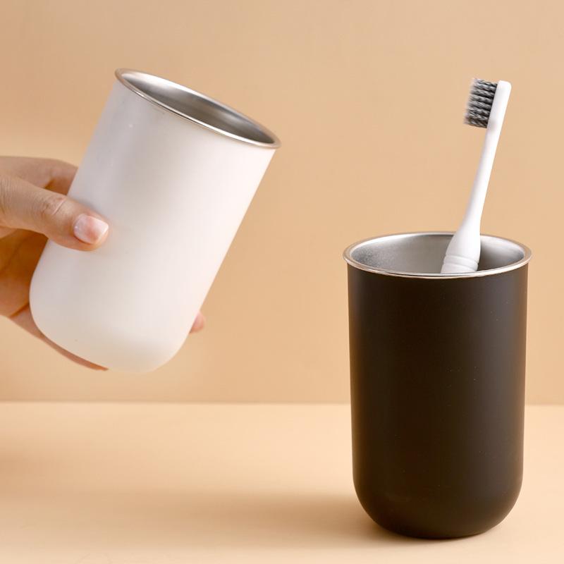 Stainless Steel Mouthwash Cup High Value Couple Brushing Cup Coffee Cup High Sense Children Student Home