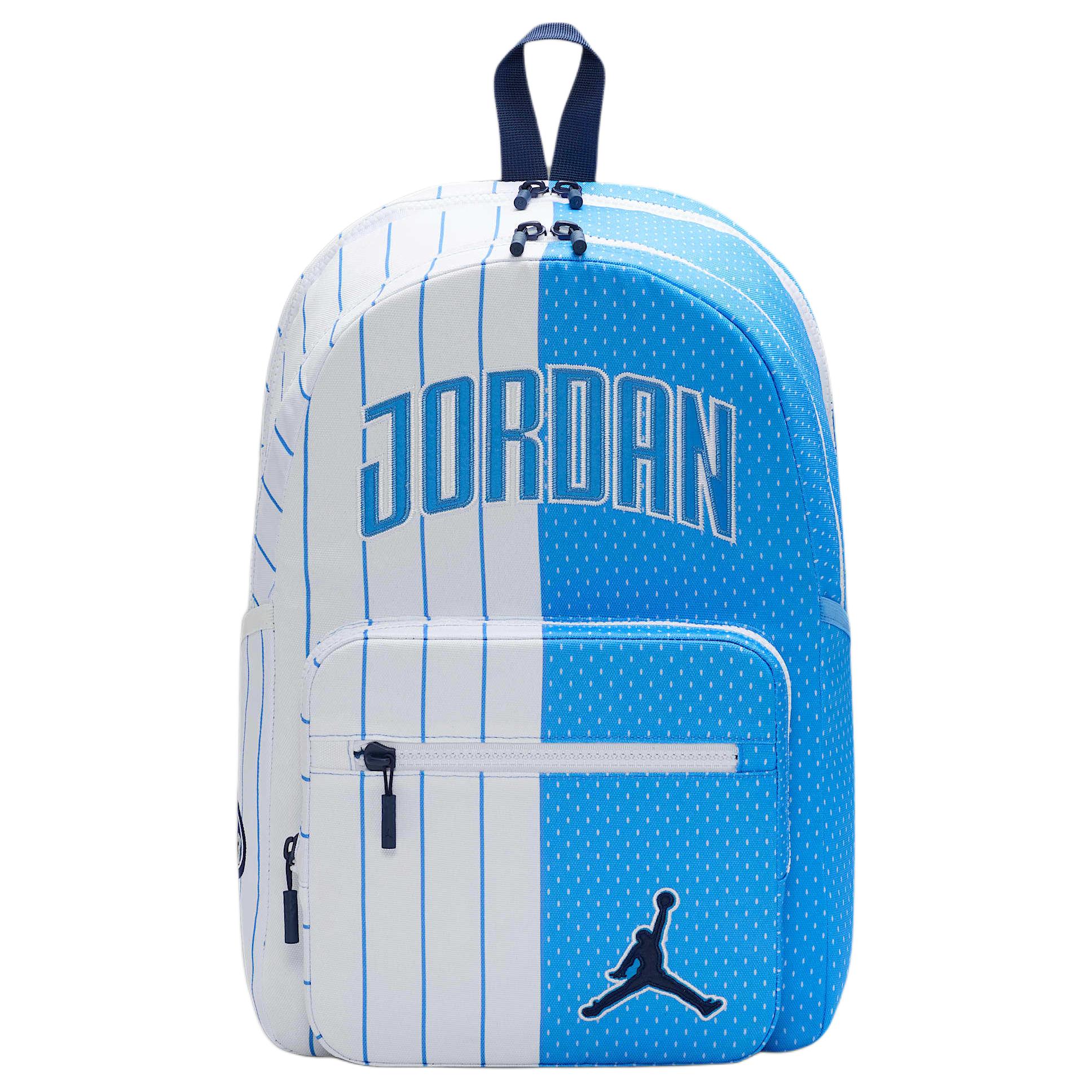 Jordan 20L Color Block Design Letter Logo Polyester Backpack Unisex Backpack University-Blue 9A9067-B9F University Blue