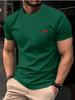 Sommar Unisex 100% Bomull Casual Lös Stor Storlek Tjurnacke Mönster Tryckt Sport Bekväm Rund Hals Kortärmad T-shirt Topp