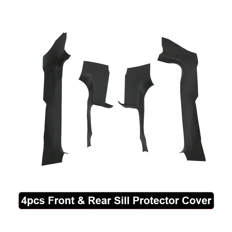 For Tesla Model 3 Highland 2024 2025 Front Door Sill Anti-kick Protector Threshold Strips TPE Rear Trunk Door Guard Pad Cover