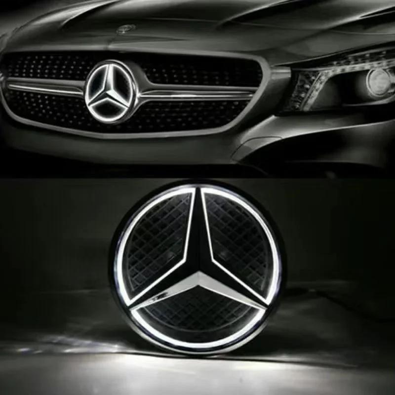 1 Stück Weißes Licht Auto Frontgrill Stern Emblem LED Beleuchtetes Logo Für Mercedes Benz W205 C E R ML GL GLA CLA CLS 2013-2016