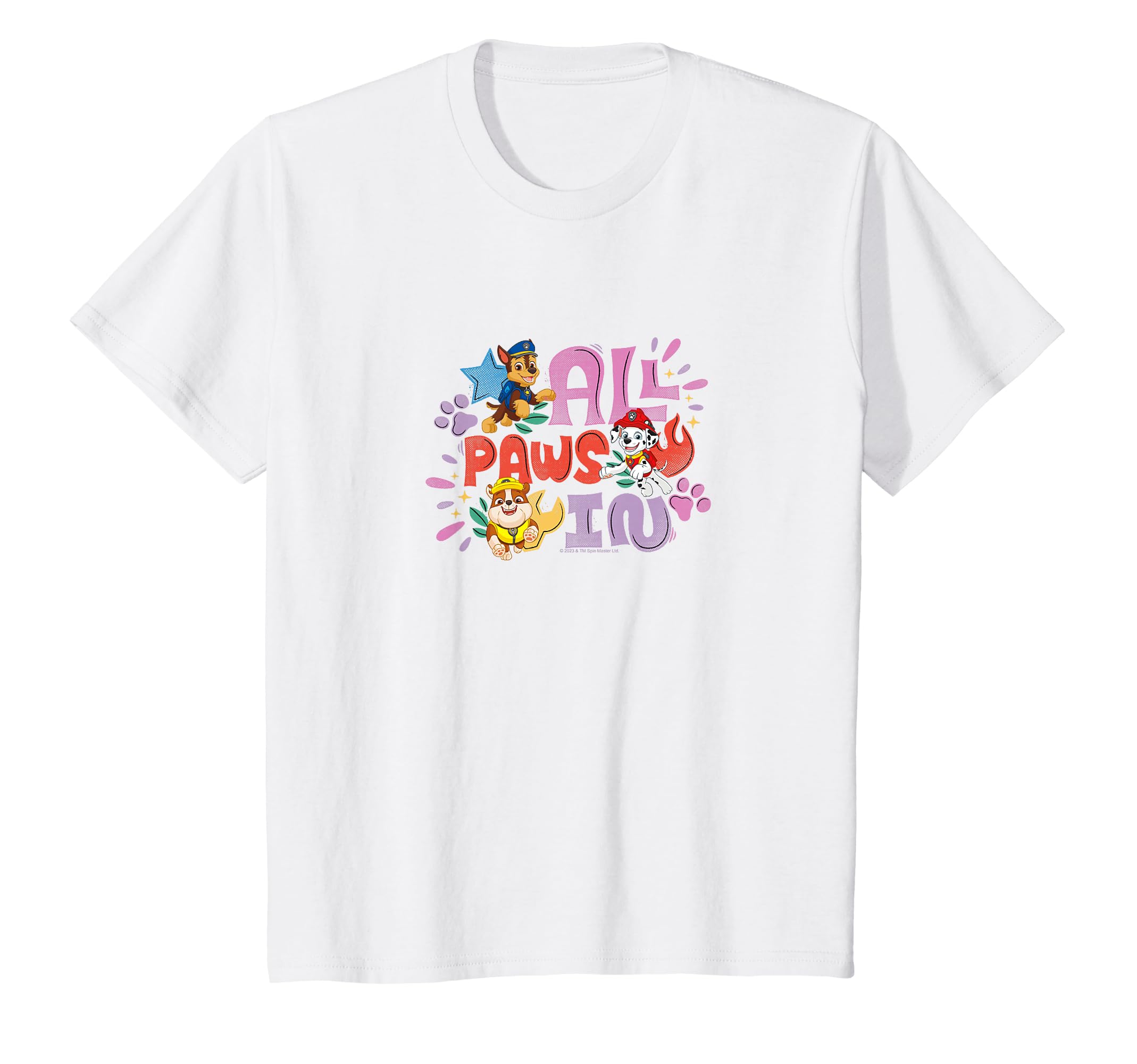 

Kids PAW Patrol All Paws In Chase Rubble Marshall Colorful T-Shirt