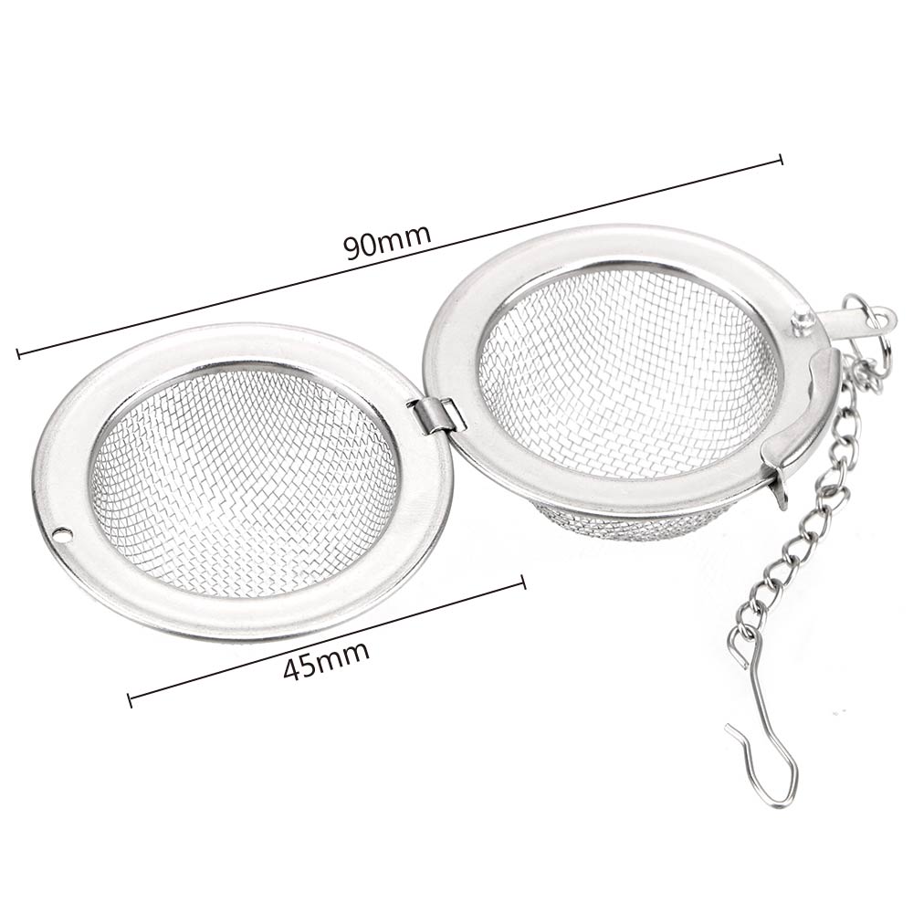 Sphere Locking Spice Tea Ball Strainer Gadgets Tea Spice Strainer Mesh Infuser Seasoning Ball Reusable Stainless Steel