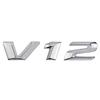 3d Chrome Black V12 Logo Letters Car Fender Emblem For Mercedes Benz Coil W220 CL 500 CL600 S600 V12 Badge Sticker Accessories