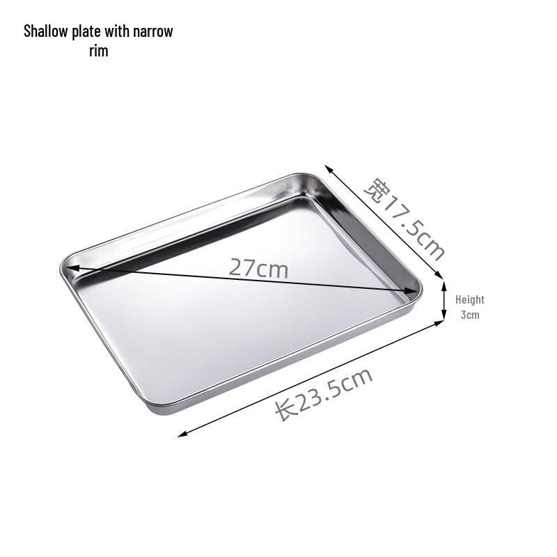 304 Stainless Steel Square Baking and Serving Tray