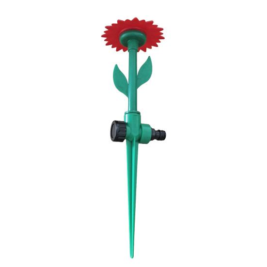 

Sunflower Lawn Sprinkler Garden Hose Sprinkler with Spike Base Adjustable Sprinkler Nozzle for Large Area Coverage Irrigation Patio Yard Watering червоний