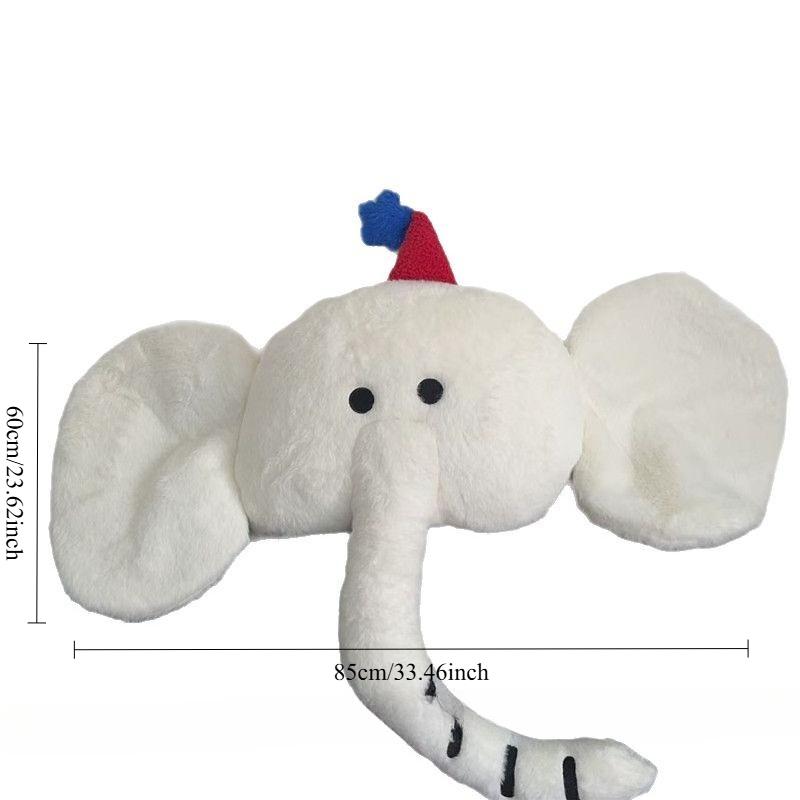 Elephant Sofa Pillow Kawaii Plush Home Decorate Office Lumbar Cushion Bedside Backrest Pillow