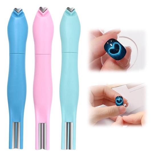 3-in-1 Cat Eyes Nail Magnet Heart Magnetic Wand for Gel Polish Nail Art Magnet Pen Professional Salon Tool