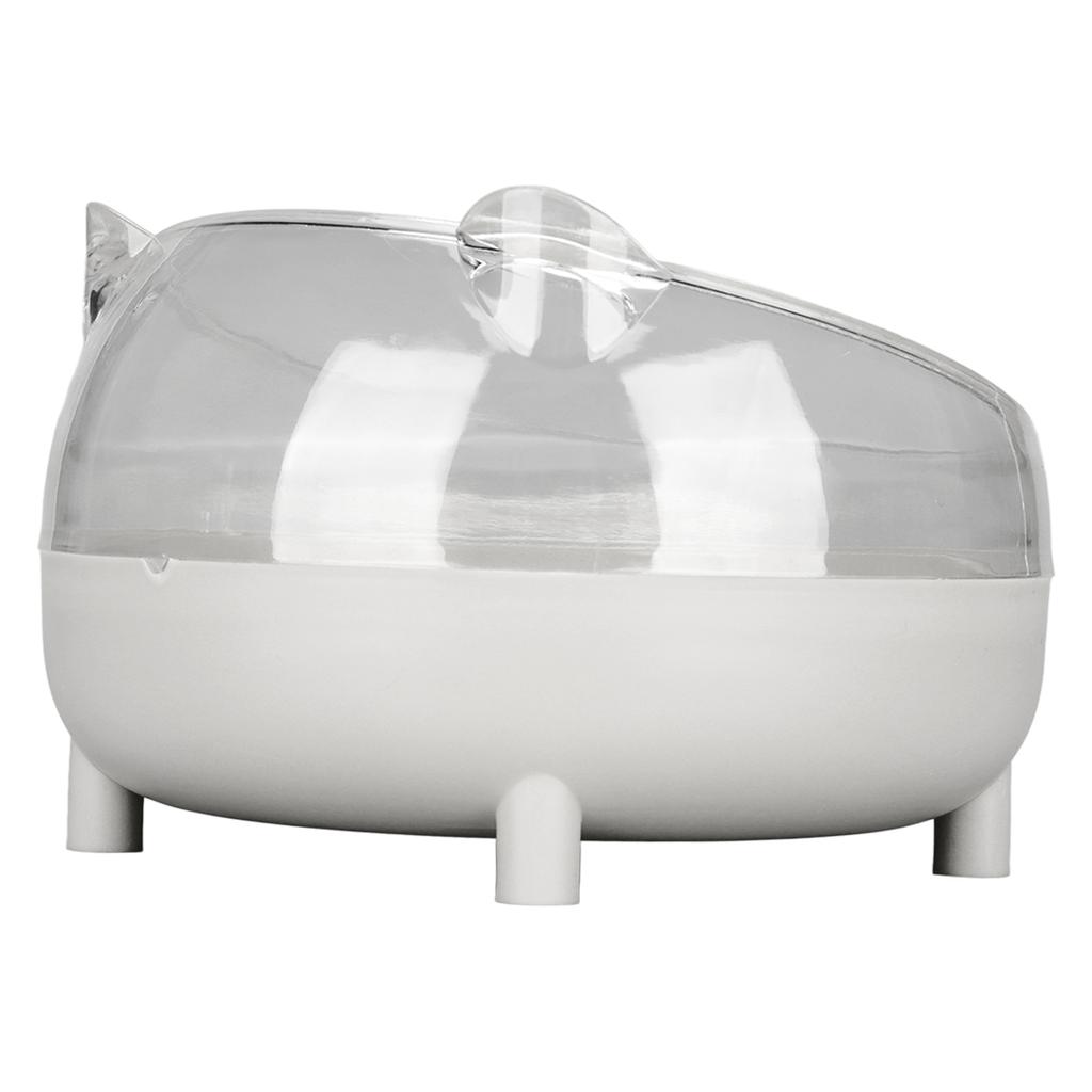 Cat Tilted Bowl Oblique Mouth Tilted Pet Feeder Bowl To Protect Spine for Dog Puppy Small AnimalsGrey