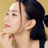 [Rosemont] Silver Drop One-Touch Earrings Polka Ra25B04A