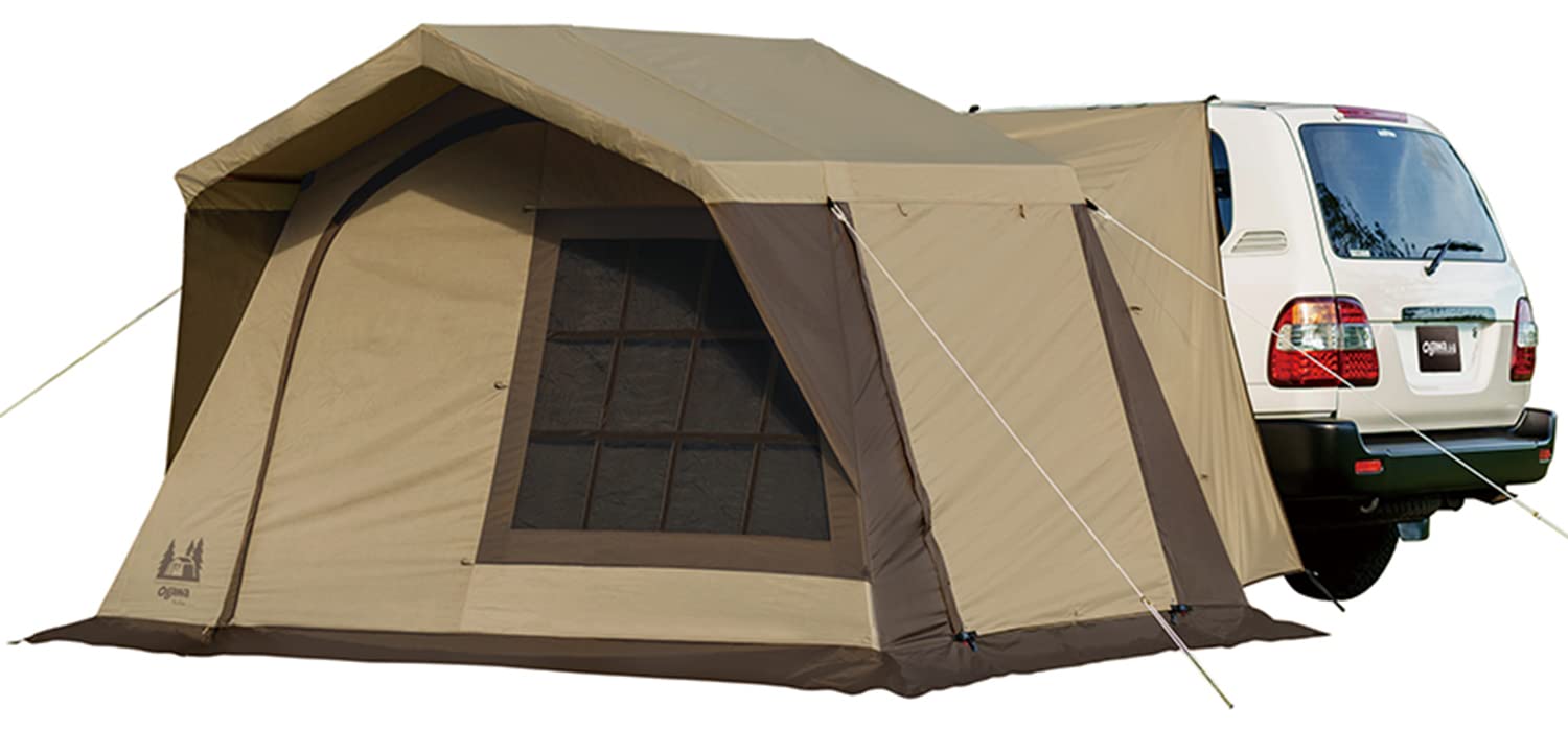 

ogawa Camping Outdoor Car Side Tent Car Side Lodge [For 2 People] 2340 Sand Beige x Dark Brown