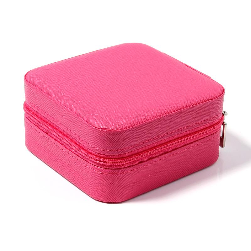 Portable Jewelry Storage Box Mini PU Leather Travel Organizer For Jewelry Bracelets Necklace Ring Earrings Gifts  Display Box