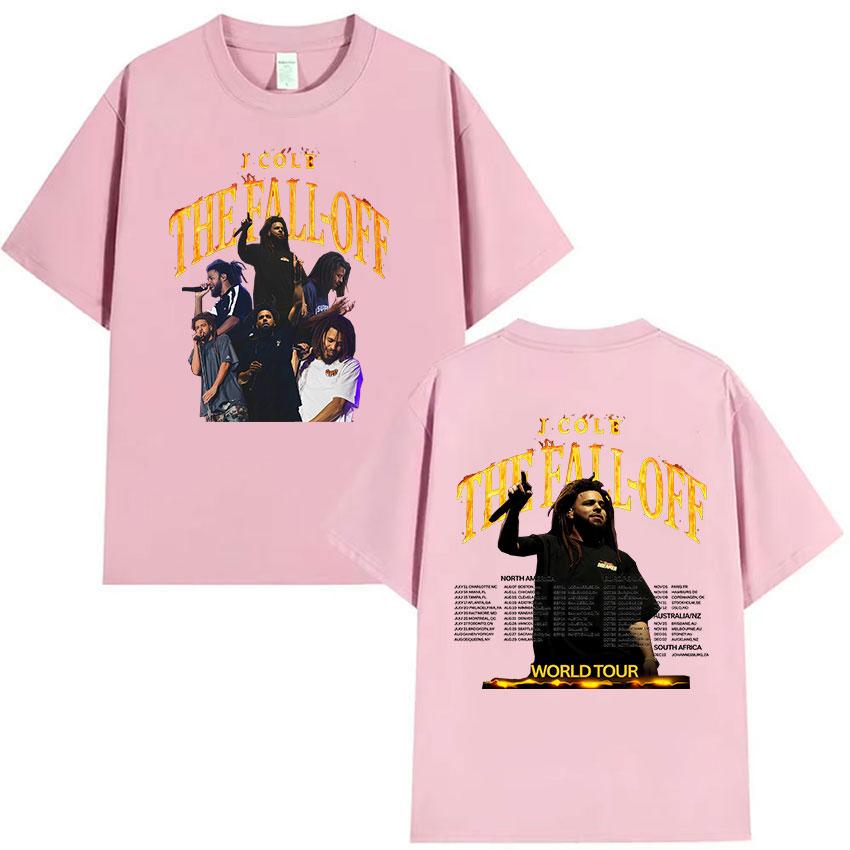 J.Cole The Fall Off Světové turné 2026 Grafické tričko Unisex Hip Hop Popová hudba Krátký rukáv Vintage bavlněná trička Streetwear