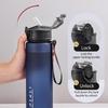 750Ml Large Capacity Sports Water Bottle Gradient Color Plastic Cup Drink Items Outdoor Beach Travel Portable Gym Fitness Jugs