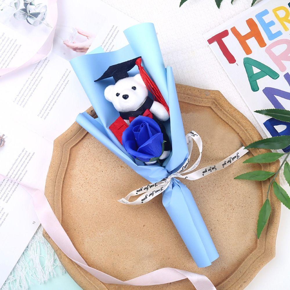 Oszałamiający Bukiet Niedźwiedzia na Ukończenie Szkoły Prezent Bukiet Doktora Niedźwiedzia Nowa Kreskówka Uroczy Niedźwiedź Dzień Nauczyciela