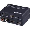 Tendak 1X2 4K HDMI Splitter with HDMI Audio Extractor + Optical and R/L Audio Output Powered Splitter 1 In 2 Out Signal Distributor Support 3D for