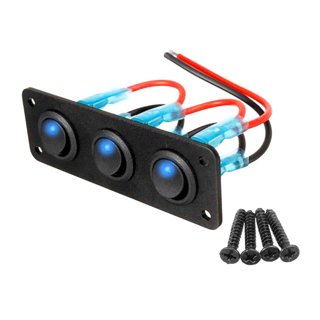 Rocker Switch Panel Easy to Install on Off Switch for Marine Buses Auto