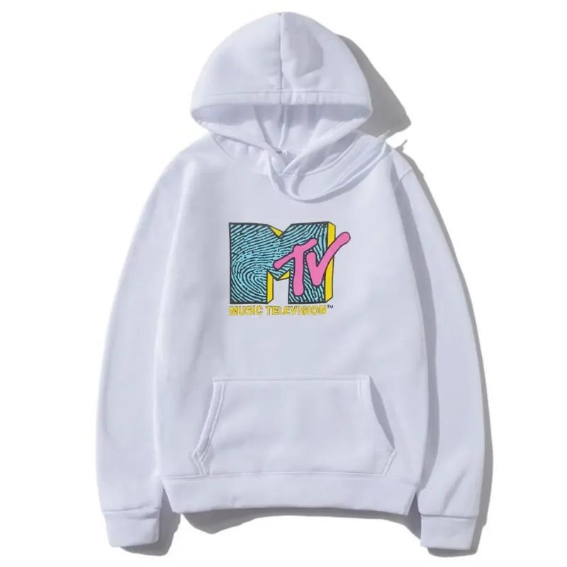 Felpa con cappuccio da uomo per primavera e autunno MTV Music TV Stampa Pullover Felpa con cappuccio streetwear