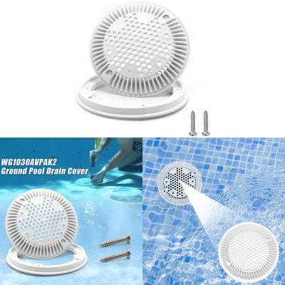 8Inch Round Pool Drain Cover Set Main Drain Suction Cover Pool Maintenance Accessory Plastic Texture for Concrete Pools