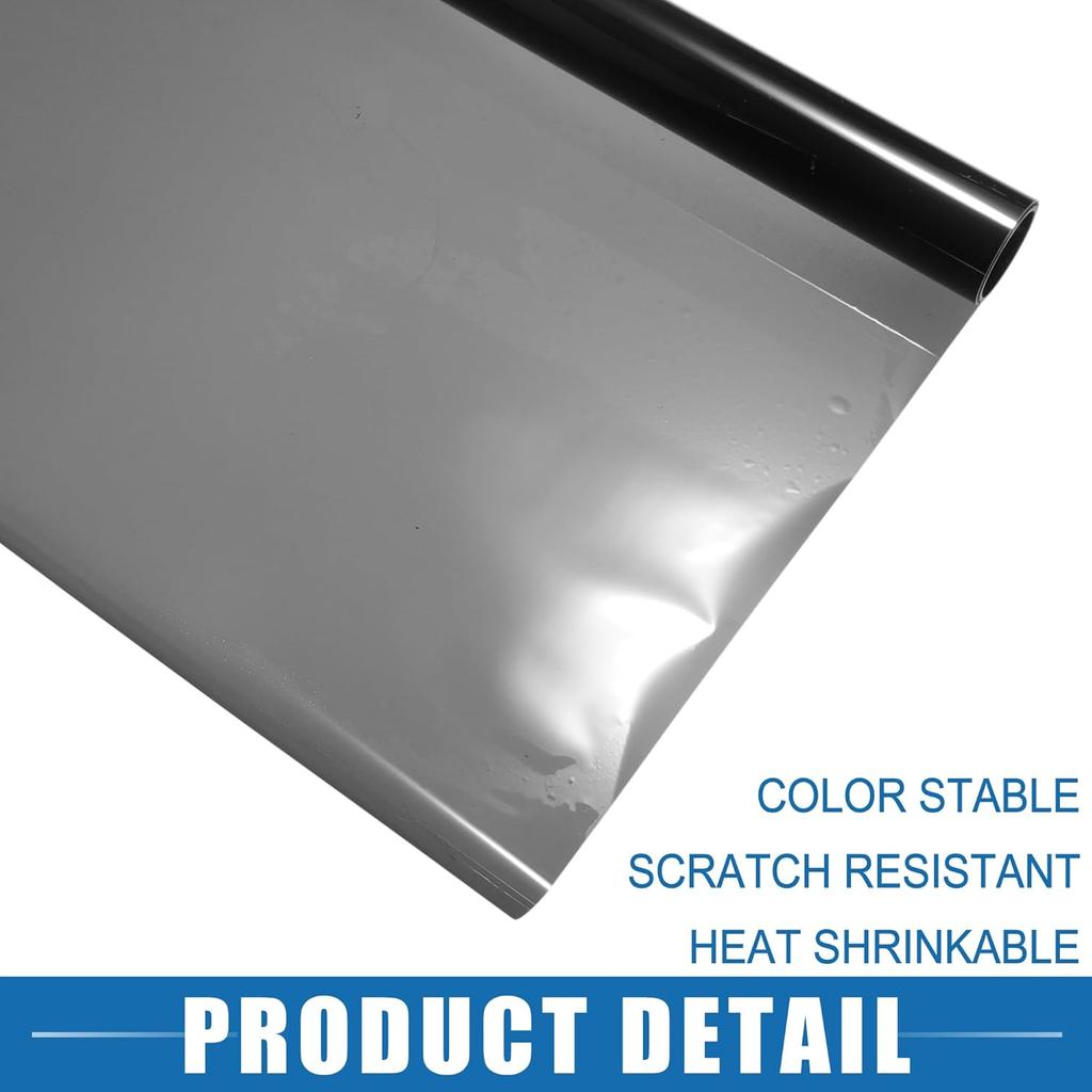 Automotive Window Tint Film Heat Block Scratch Resistant 15% VLT 0.5x5m Car Ceramic Tint PET Black