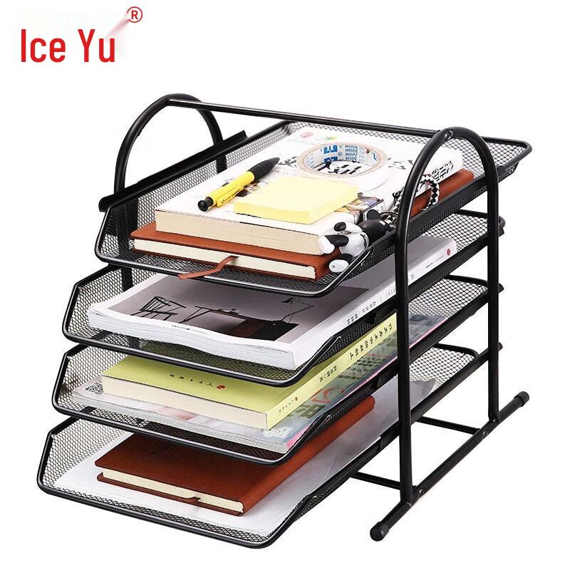 4-Tier Metal Mesh Desk Organizer