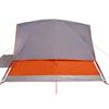 Dome Family Tent for 6 Persons Gray and Orange Waterproof