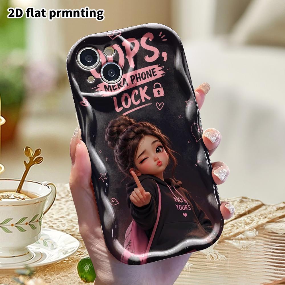 Phone Case: 2D Flat Design, Suitable for iPhone 18, 17, 16, 15, 14, 13, 12 Pro Protection, Phone Decoration, Cute Pink and Black Style, Halloween and