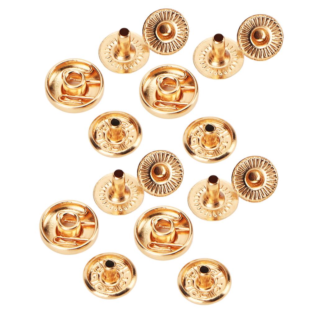 200er Set Druckknöpfe Kit 8mm Starkes Kupfer Exquisiter Glanz Weit verbreitet Leder Druckknöpfe für Kleidung Taschen Leder