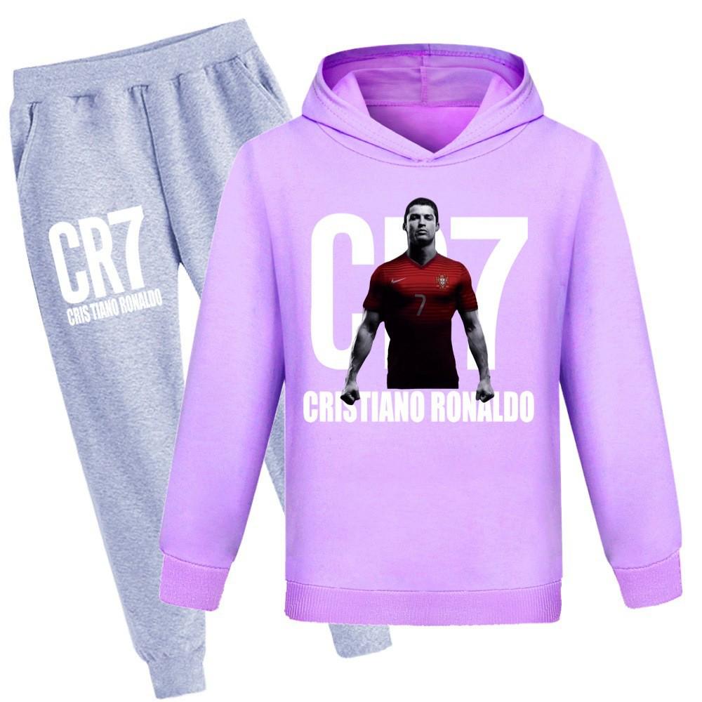 Kinder Frühjahrs- & Herbst-Kapuzenpullover & Lange Hosen Set