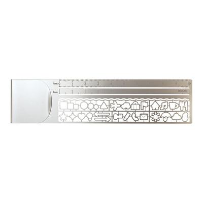 Midori Clip 42229006 Ruler, Silver,