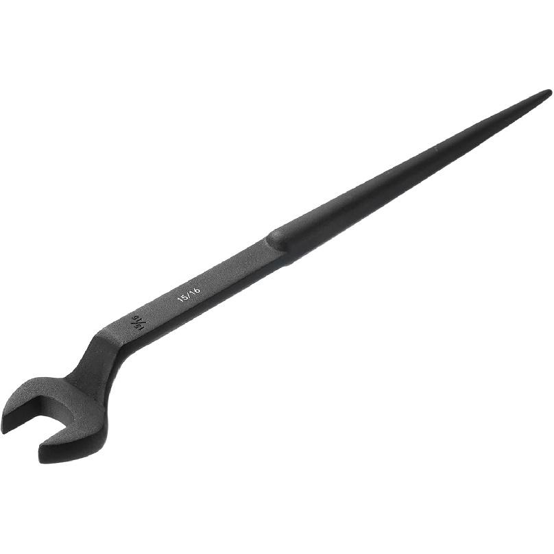 HARFINGTON Single Open End Spanner Wrench 15/16-inch 15 Degree Angle Single Open End SAE Construction Spanner Wrenches with 60°Offset Handle for