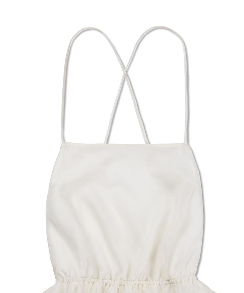 Michikoleondeonkosino Layered Balloon Mini Dress Ivory
