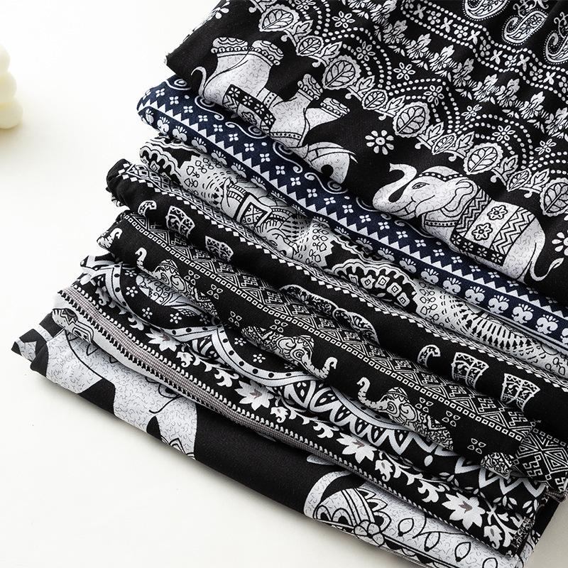 2025 Thai Yoga Pants: Elephant Print, High Waist, Wide Leg, Floor-Length, Summer Style, Hot Selling in Southeast Asia