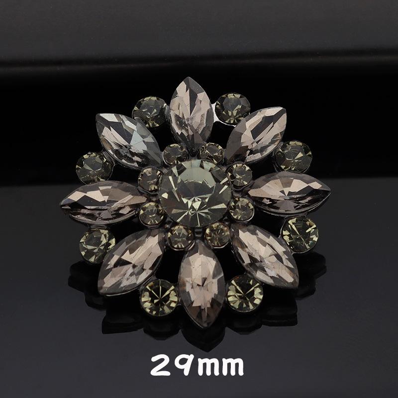 5 Stück High-End Metall Diamantenbesetzte Mantelknöpfe Kinder Pelzknöpfe Nerzknöpfe Mode Blütenblatt Strassknöpfe