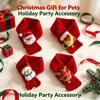 Knitted Pet Scarf Collar Set of 4 for Small Dog and Cats, Christmas Dress Up Neckwear, Soft Neck Scarves for Holiday Photo Accessory