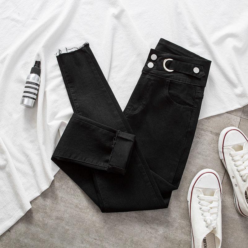 

Джинсы с высокой посадкой, утягивающие, стрейч, для женщин - Весна/Осень, маленького и высокого роста, узкие брюки-карандаш Large