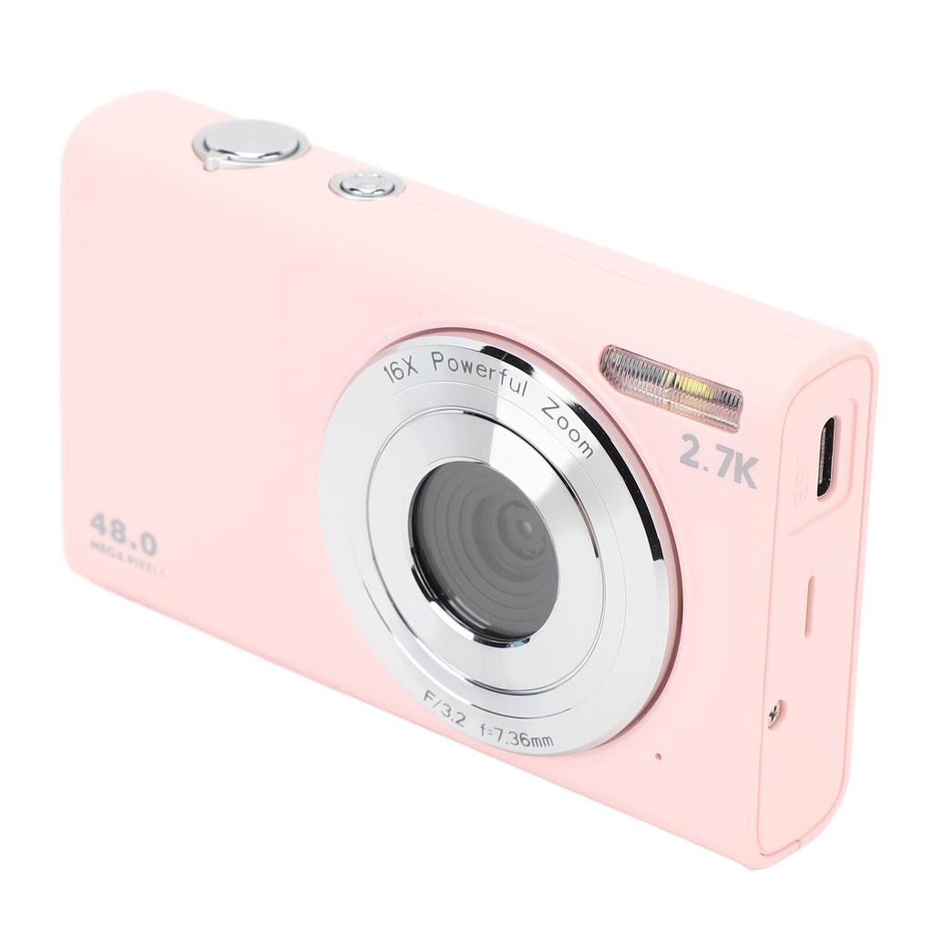 Digital Camera 2.7K 48MP Autofocus 16x Digital Zoom 2.8 Inch Screen Portable Compact Vlog Camera