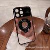 Magnetische, galvanisierte, transparente Hülle für das iPhone 15 Pro Max mit Linsenfolie und Halterung im neuen Stil