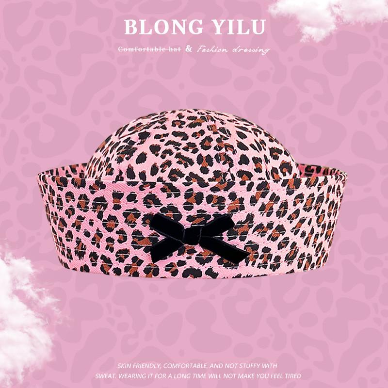 Sailor Hat With Bow Mesh Breathable Cotton For Summer And Spring Wear