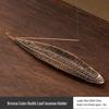 Antique Bodhi Leaf Incense Holder - Japanese-Inspired Aromatherapy Stand