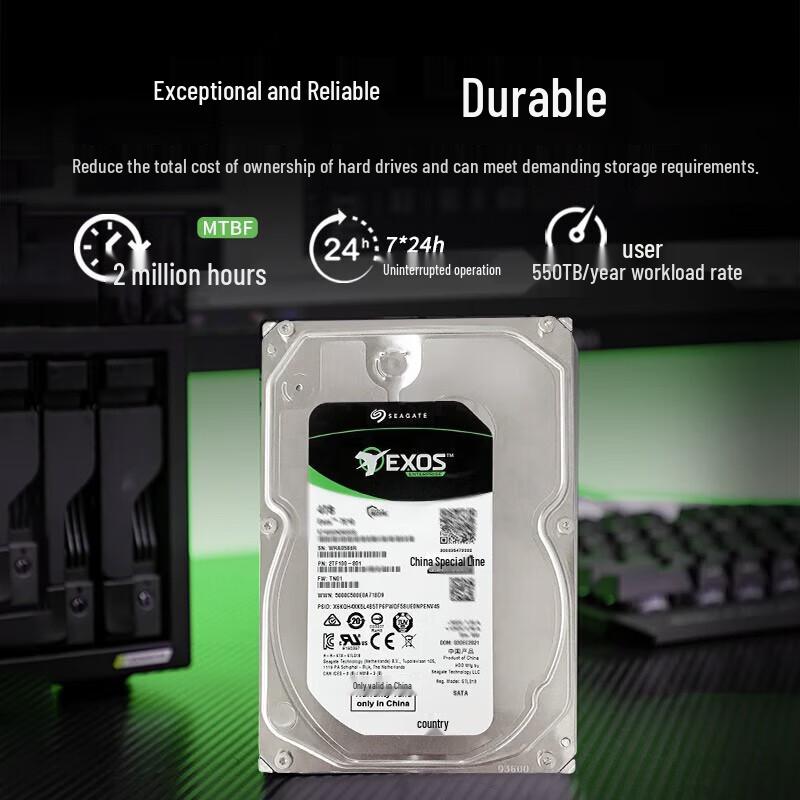 Seagate Exos 7E10 Series 8TB SATA Enterprise Hard Drive