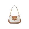 Hally Vintage Logo Color Block Shoulder Bag Women Shoulder Bag Vanilla-White Acorn-Brown 30F1G2HL1B-149