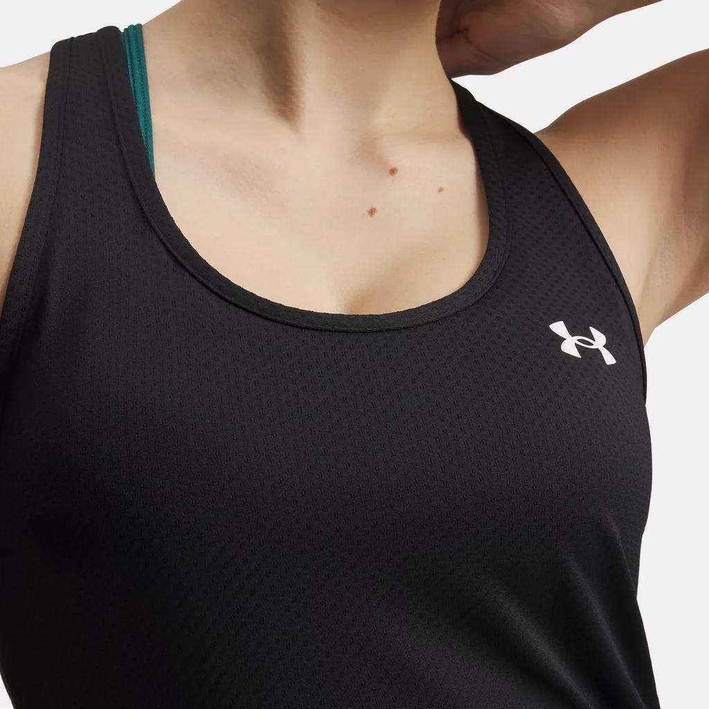 Under Armour Solid Color Round Neck Sleeveless Tank Top Women Tops 6009989-001
