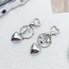 Fashionable Heart Bowknot Hanging Charm Unique Keychain Alloy Keyring Fashion Accessory for Women's Bags and Key Holder