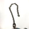 HERMES Animal Chain Bag Charm Key Holder Leather gray/blue