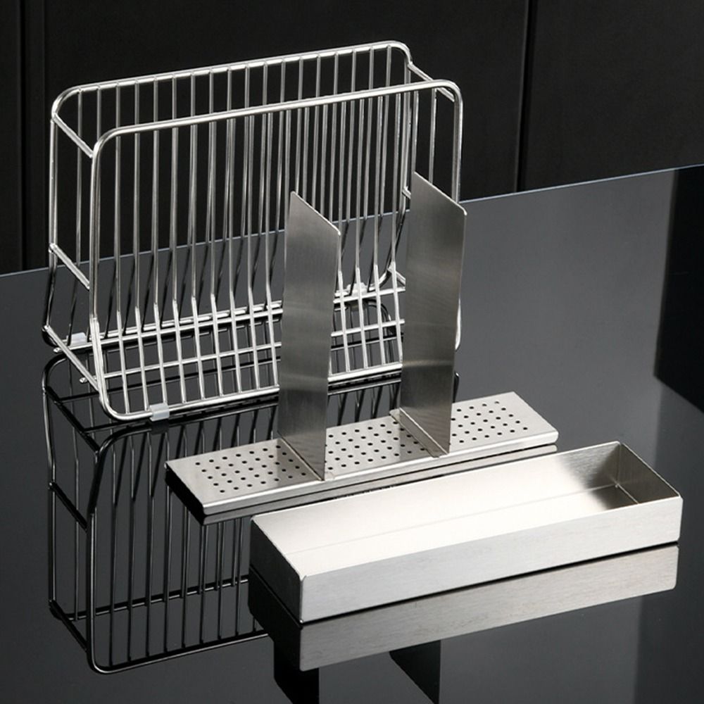 Large Capacity Stainless Steel Chopstick Bucket Moisture-proof Chopstick Draining Rack  Kitchen Use