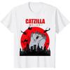 Mens Clothes Tee T-Shirts Men Tshirt for Men Funny Cute Art Japanese Cat Graphic Cat Lover Catzilla Cotton T-Shirt