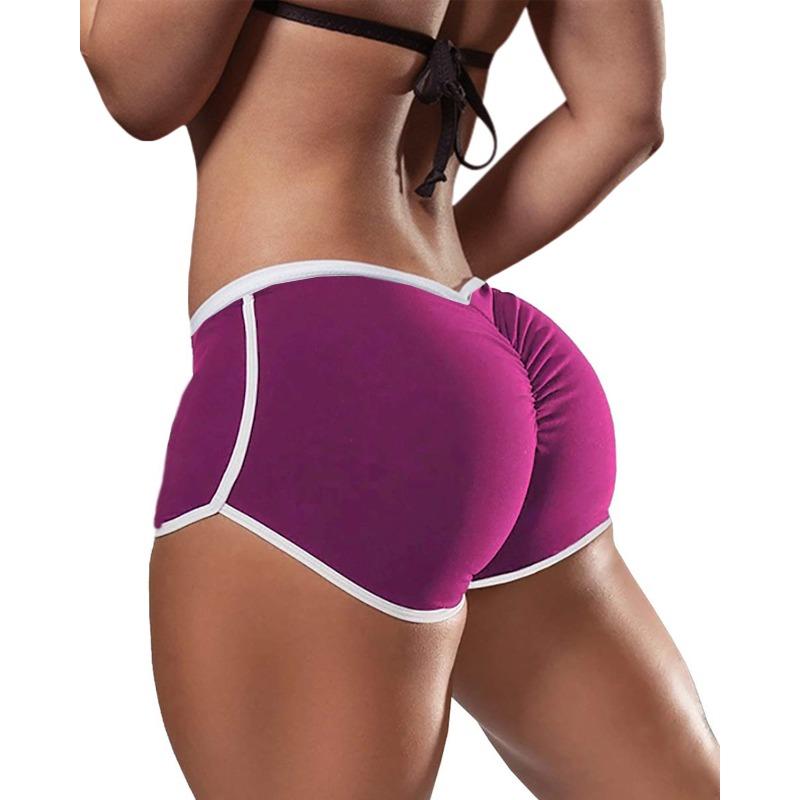 New Summer Women's Large-size Sexy Solid Color Low-rise Sports Running Tight Hip-lifting Shorts