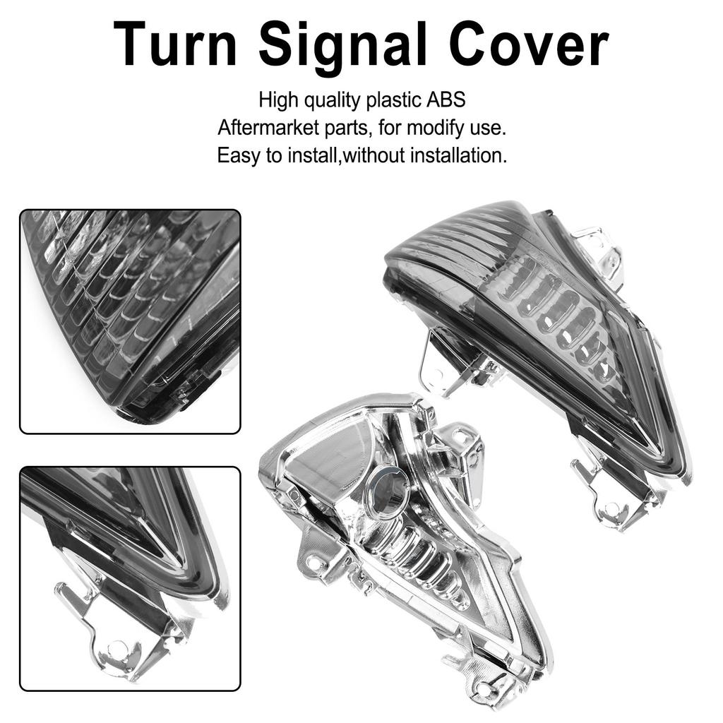 Front Turn Signals Cover For Kawasaki ER-6N EX650 Ninja 650 400R EX400 Smoke