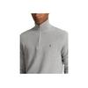 Polo Ralph Lauren Logo Embroidered Half-Zip High Neck Long Sleeve Knit Sweater Men sweater Gray 710932304-002